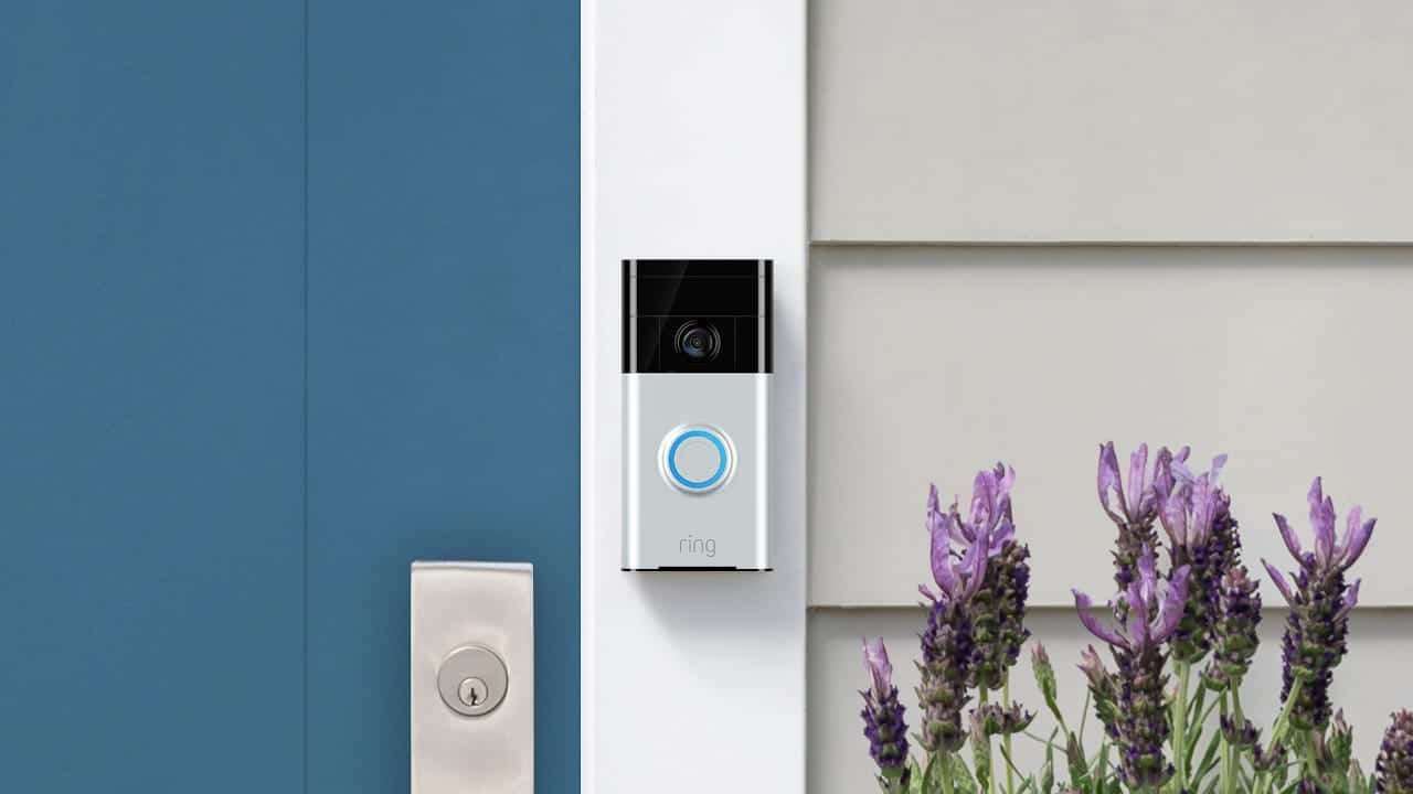 Ring video doorbell lifestyle doorbell one satinnickel door blue 2a. Psd cropped